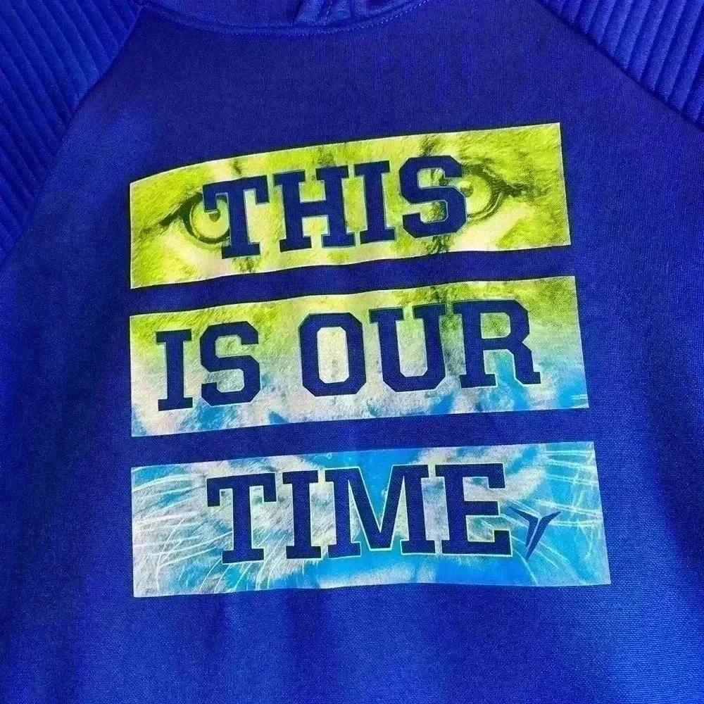 Old Navy Active boys hoodie in royal blue & lime green boys size medium 8